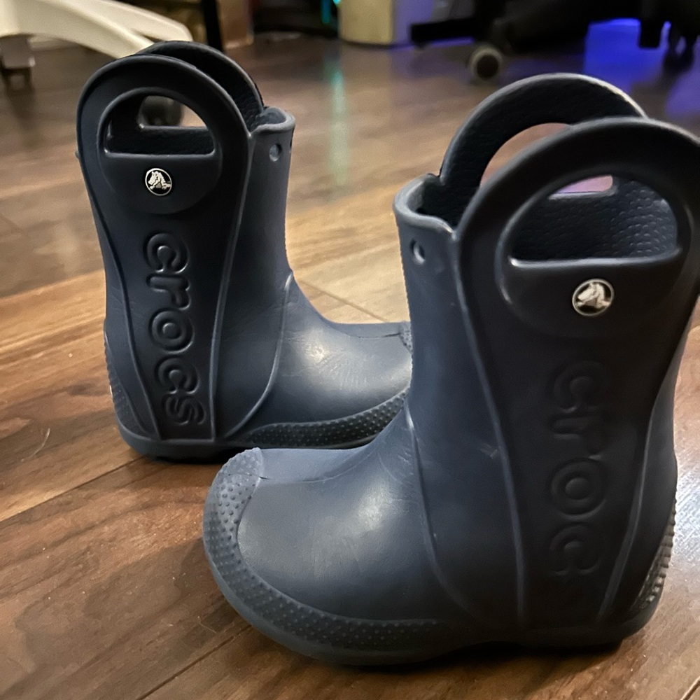 CROCS Kids Dark Blue Rain Boots